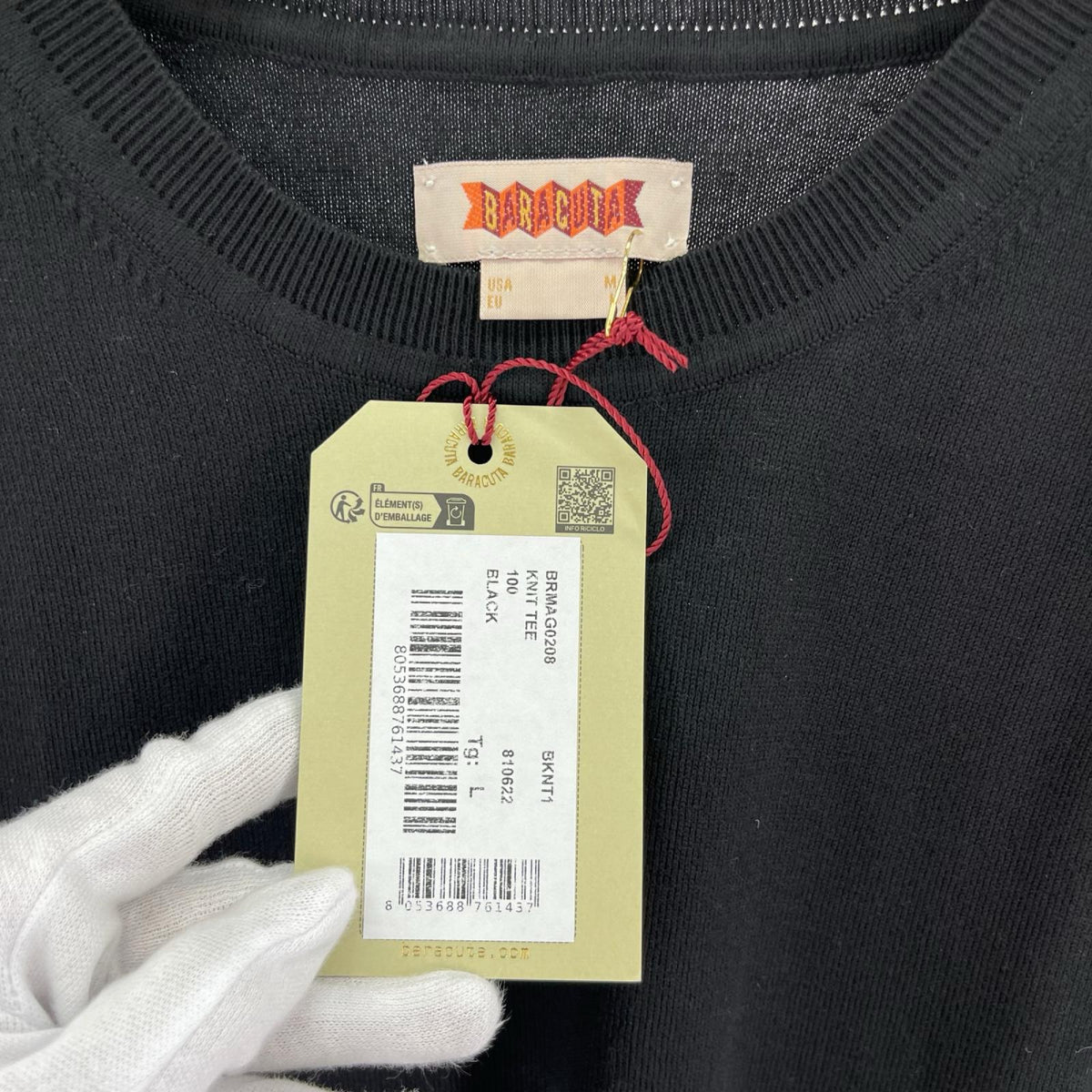 ニット KNIT TEE 黒 (L) L ブラック