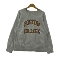 スウェット 80s USA製 トリコタグ BOSTON PRINT SWEATSHIRT L グレー