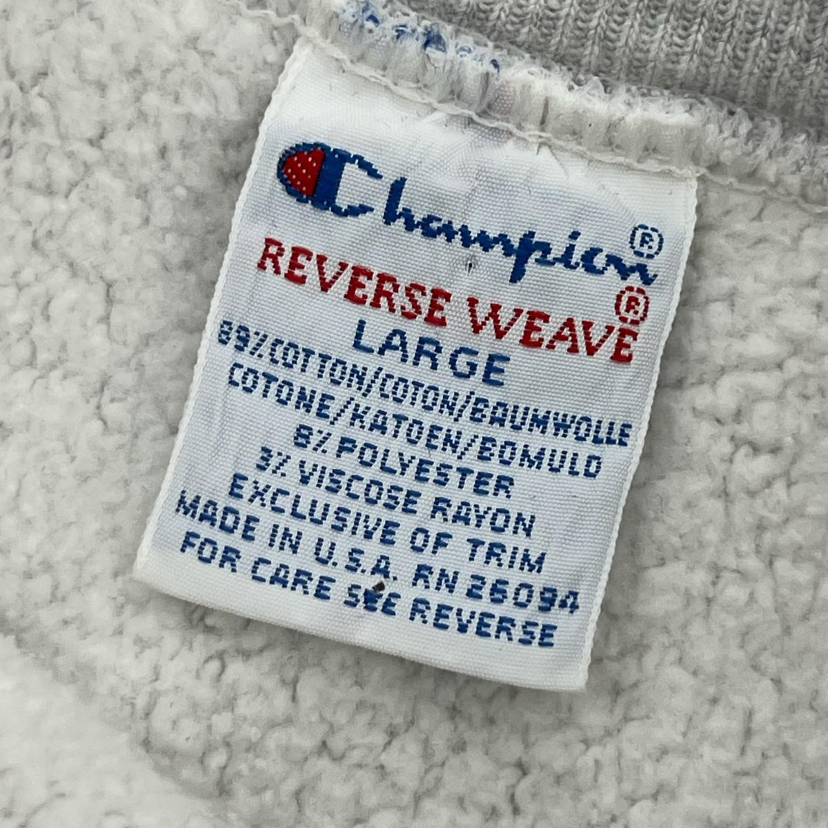 スウェット REVERSE WEAVE 90s VAIL SWEATSHIRT L L グレー
