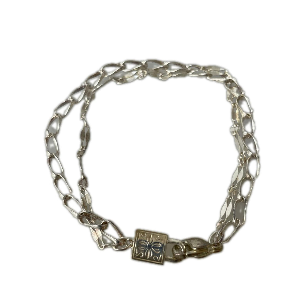 ブレスレット SILVER 2連チェーン ブレスレット シルバー