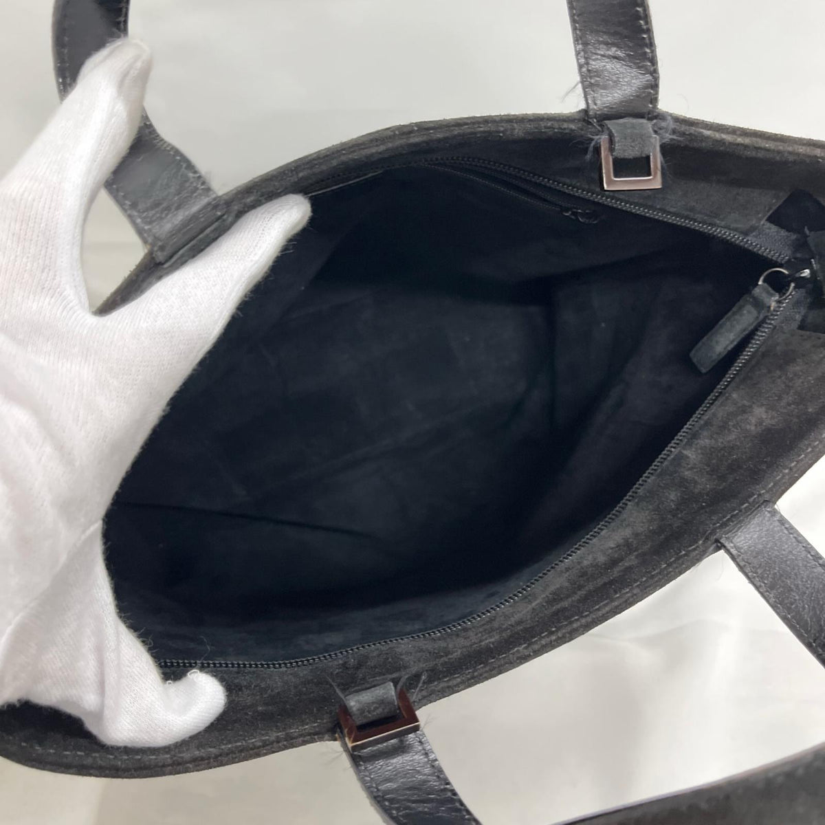 GUCCI スエードトート 黒