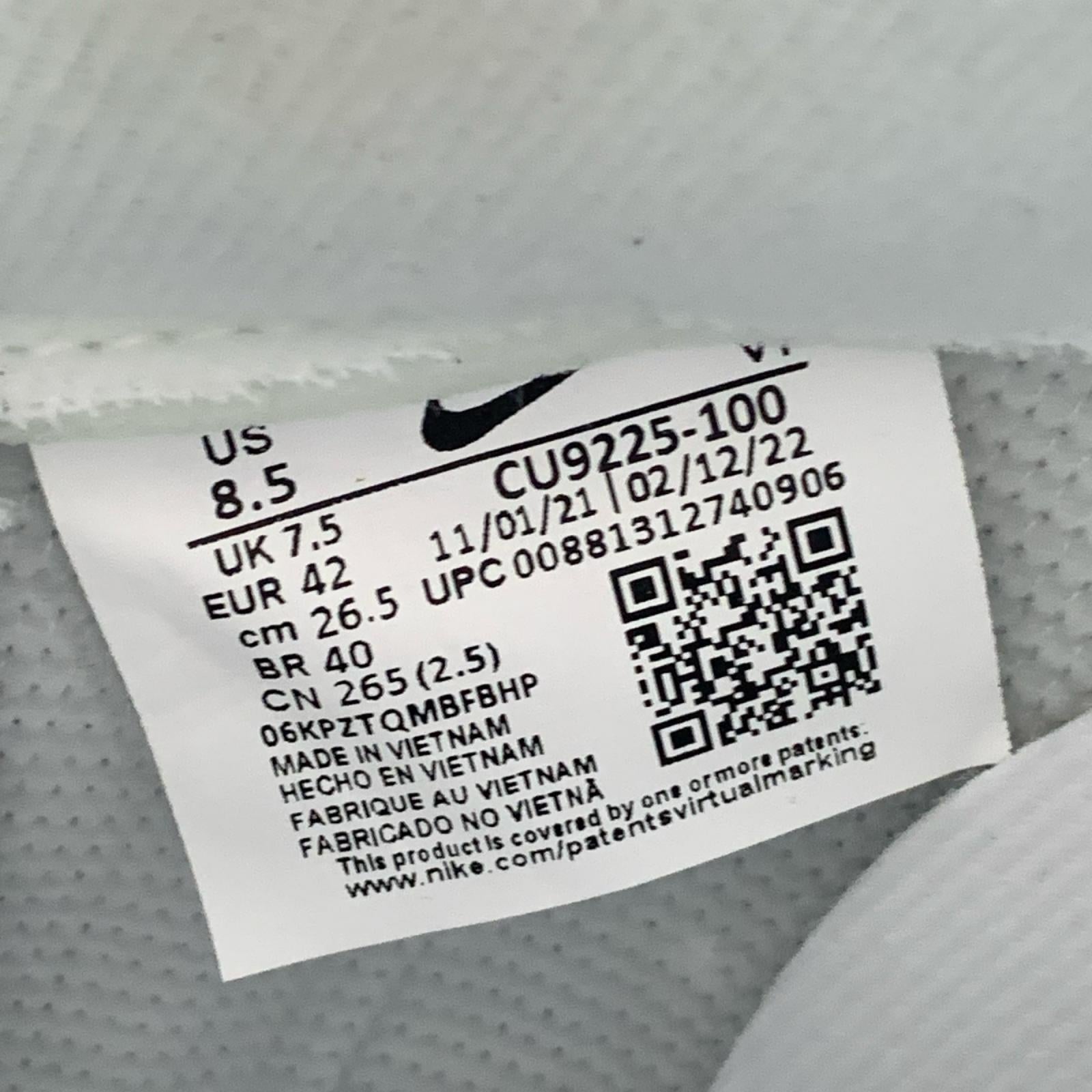 スニーカー ×SURPREME Air Force 1 Low WHITE (26.5) 26.5cm (US8 1/2 UK8 EU43) ホワイト