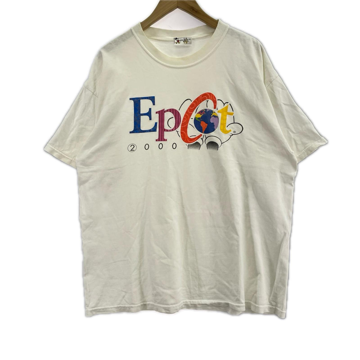 半袖Tシャツ Disney Epcot 2000 USA製 プリントTEE 白 (XL) ホワイト