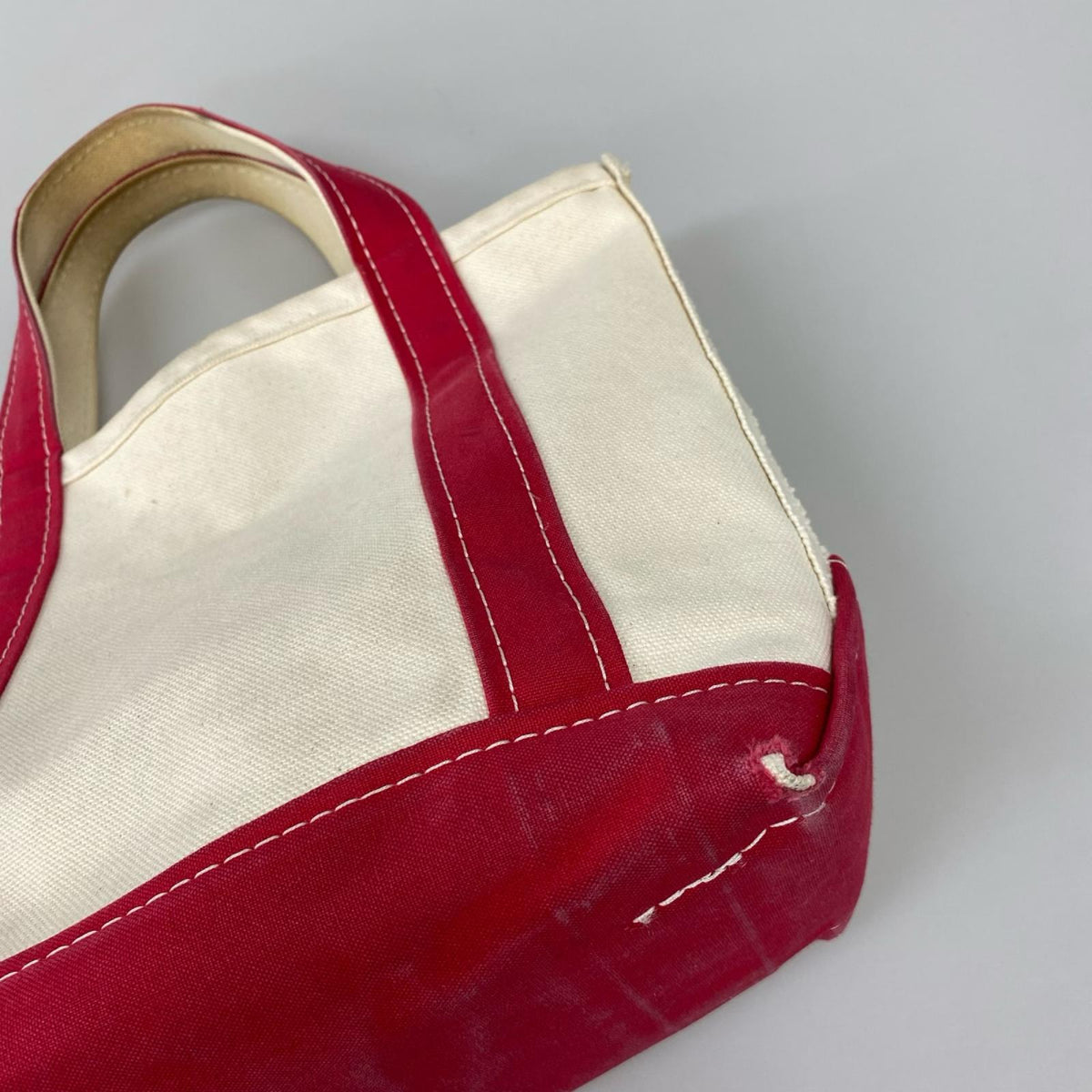 トートバッグ BOAT AND TOTE キャンバス 赤 ベージュ