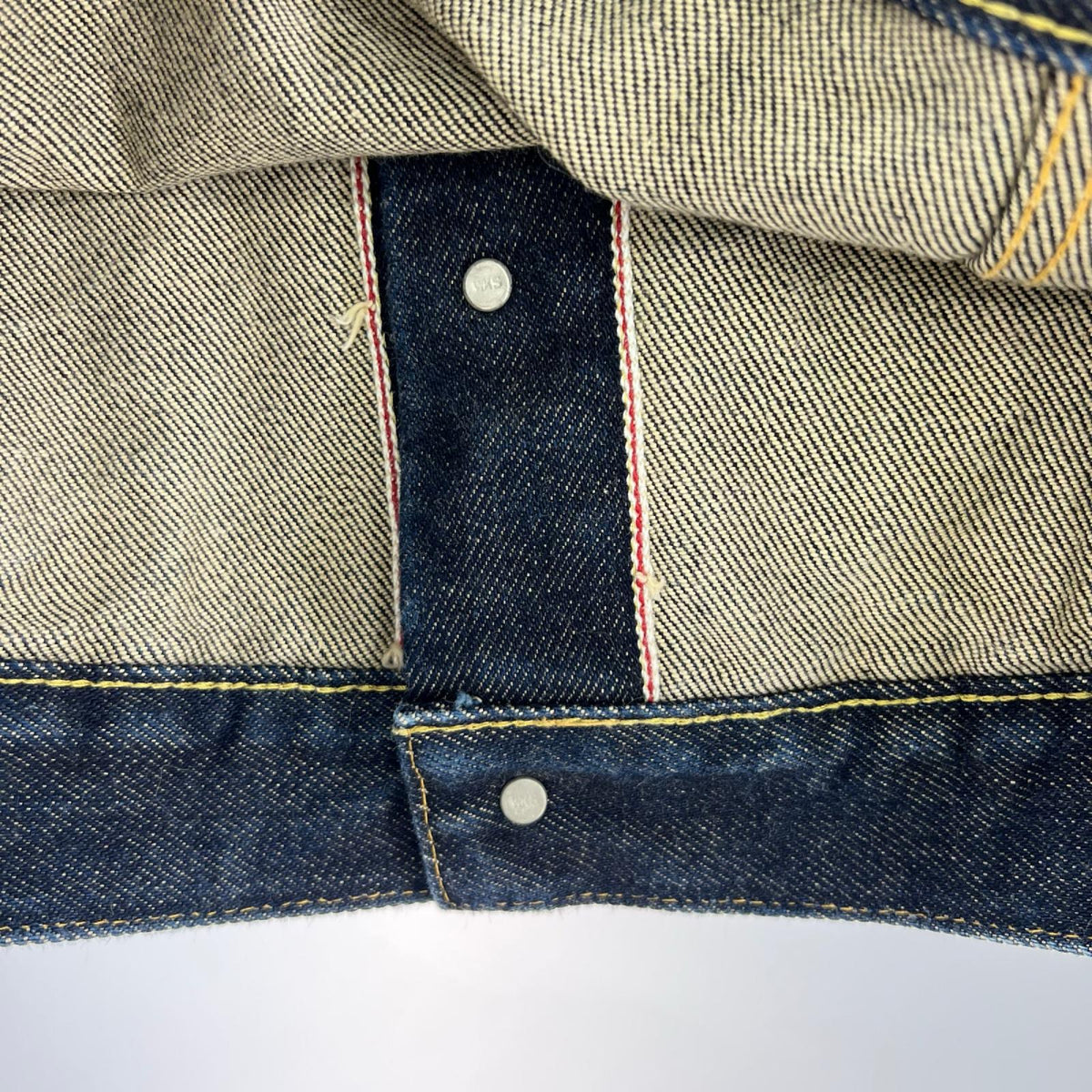 デニムジャケット 21oz セルビッチデニム サイドポケット付 トラッカージャケット ブルー