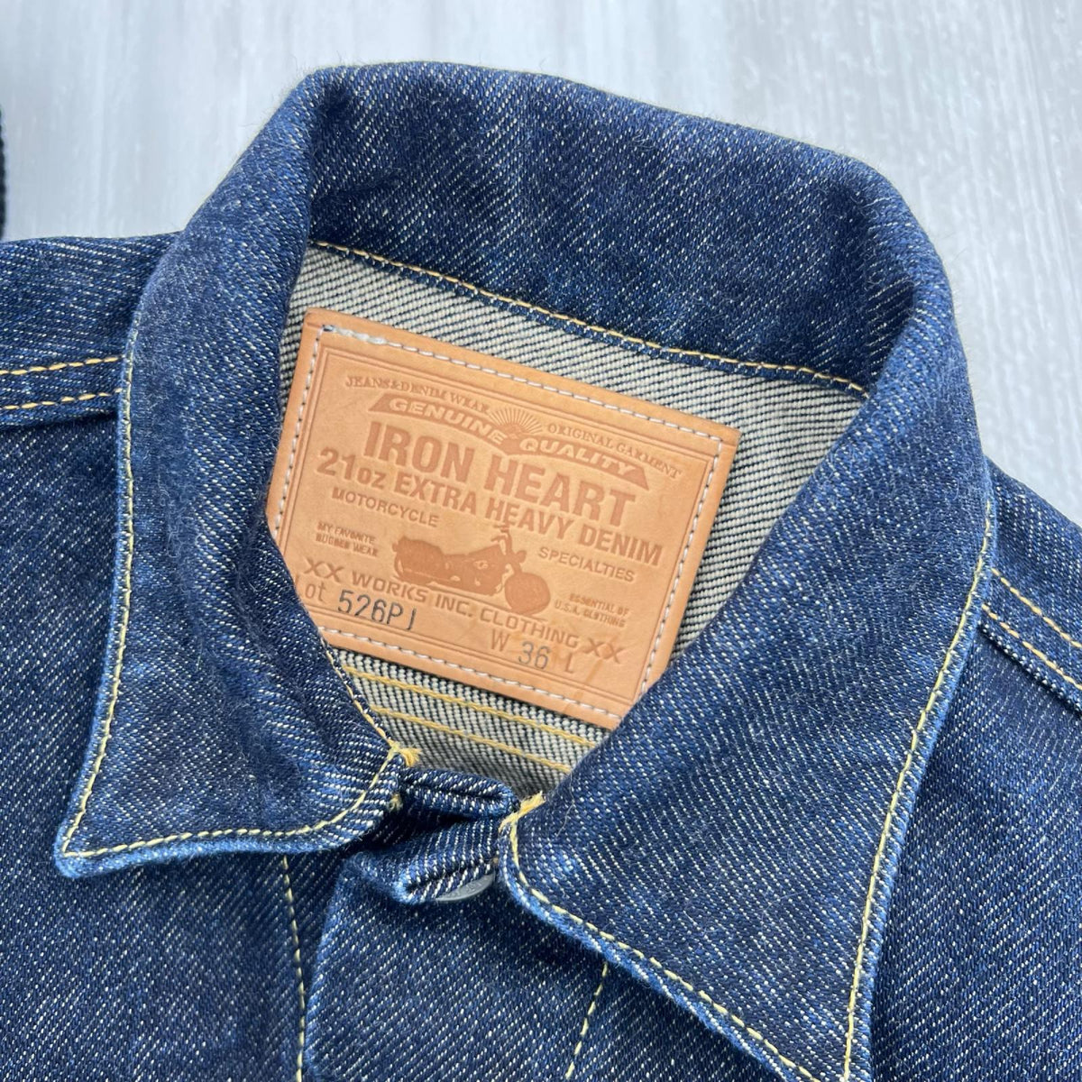 デニムジャケット 21oz セルビッチデニム サイドポケット付 トラッカージャケット ブルー