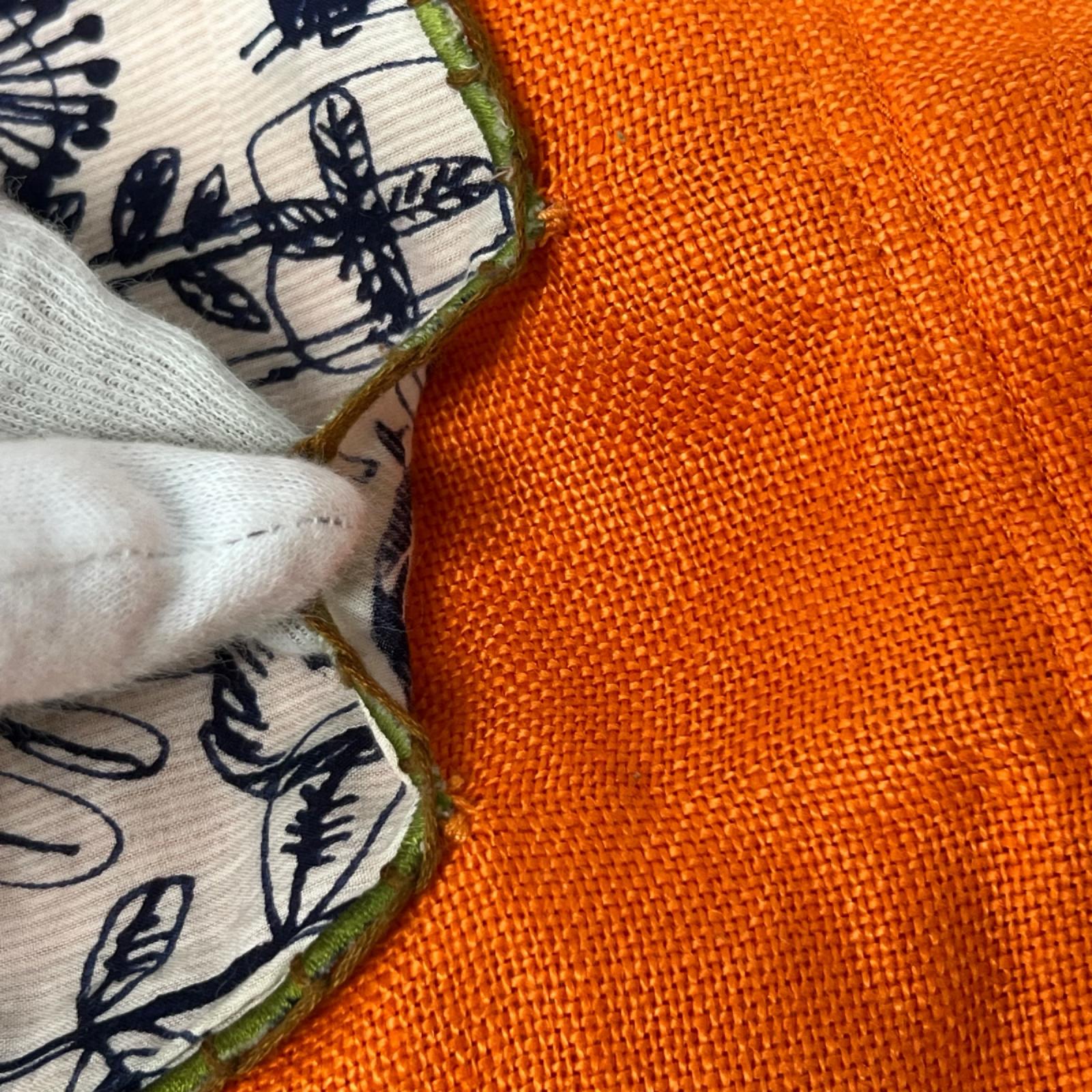 ハンドバッグ リネン スケッチバッグ オレンジ オレンジ