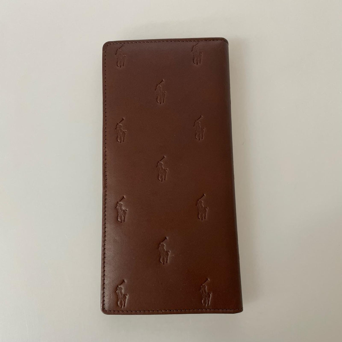 長財布 ポニー型押し 茶 ブラウン