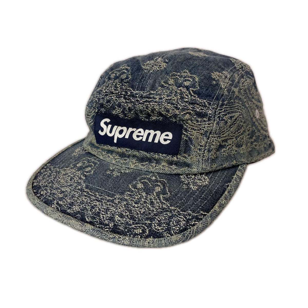 キャップ bandana jacquard denim camp cap #B