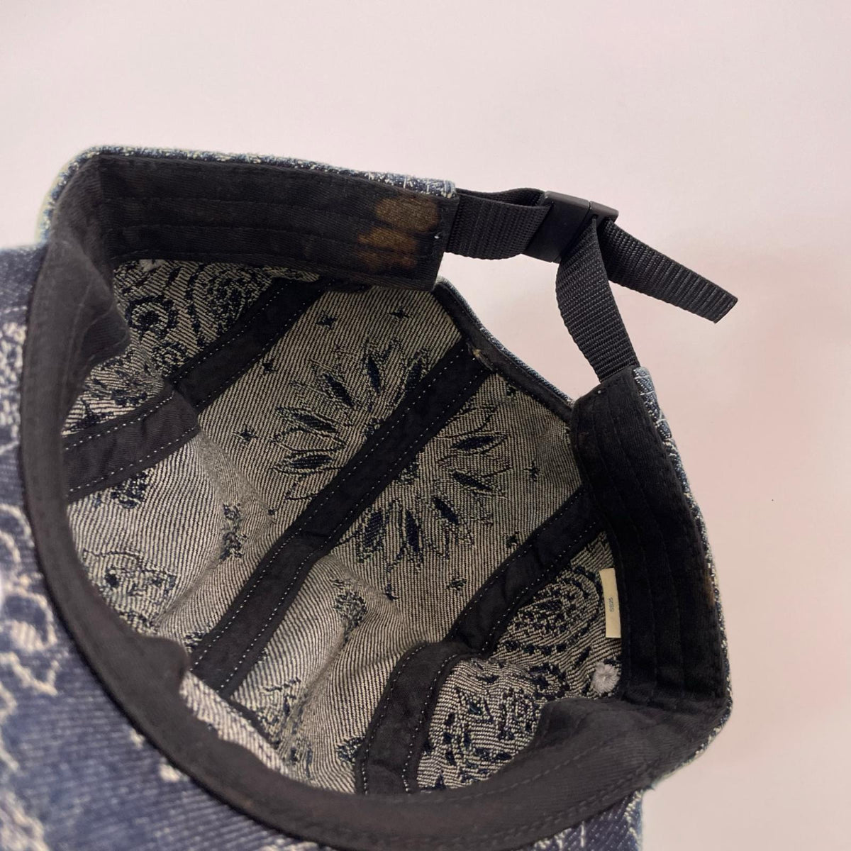 キャップ bandana jacquard denim camp cap #B