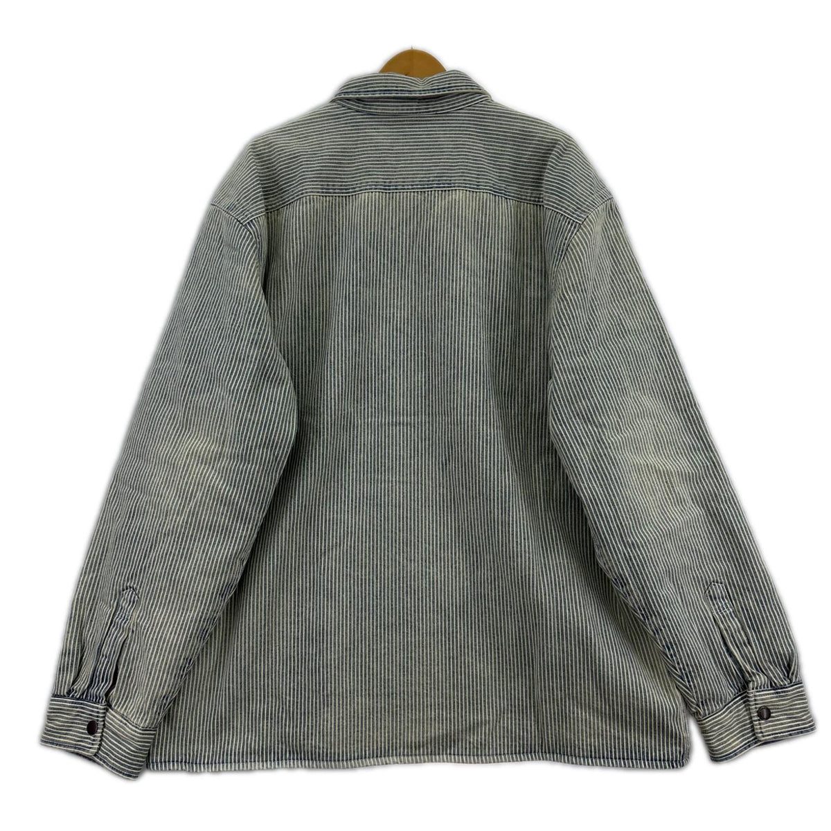 長袖シャツ quilted lined denim snap shirt