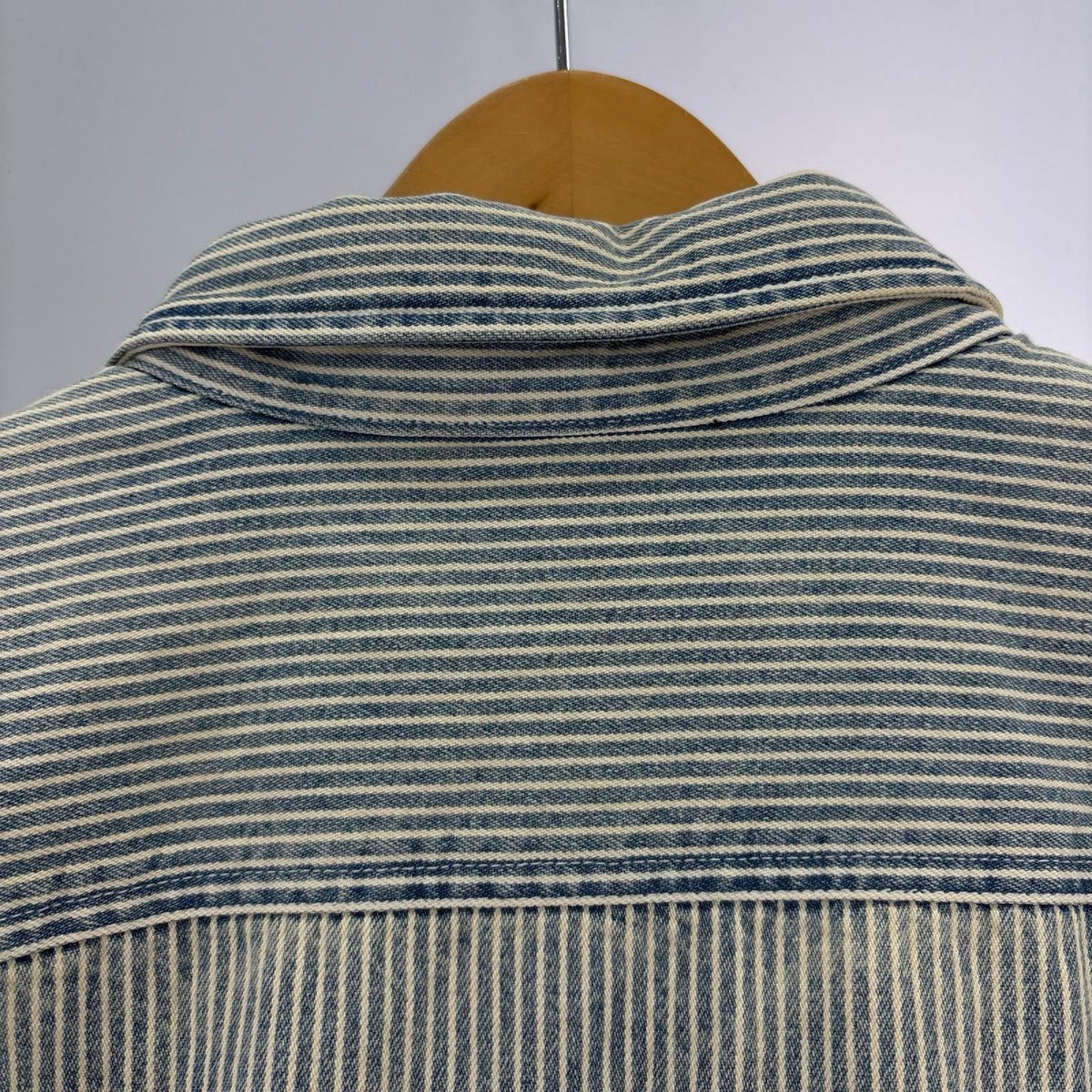 長袖シャツ quilted lined denim snap shirt