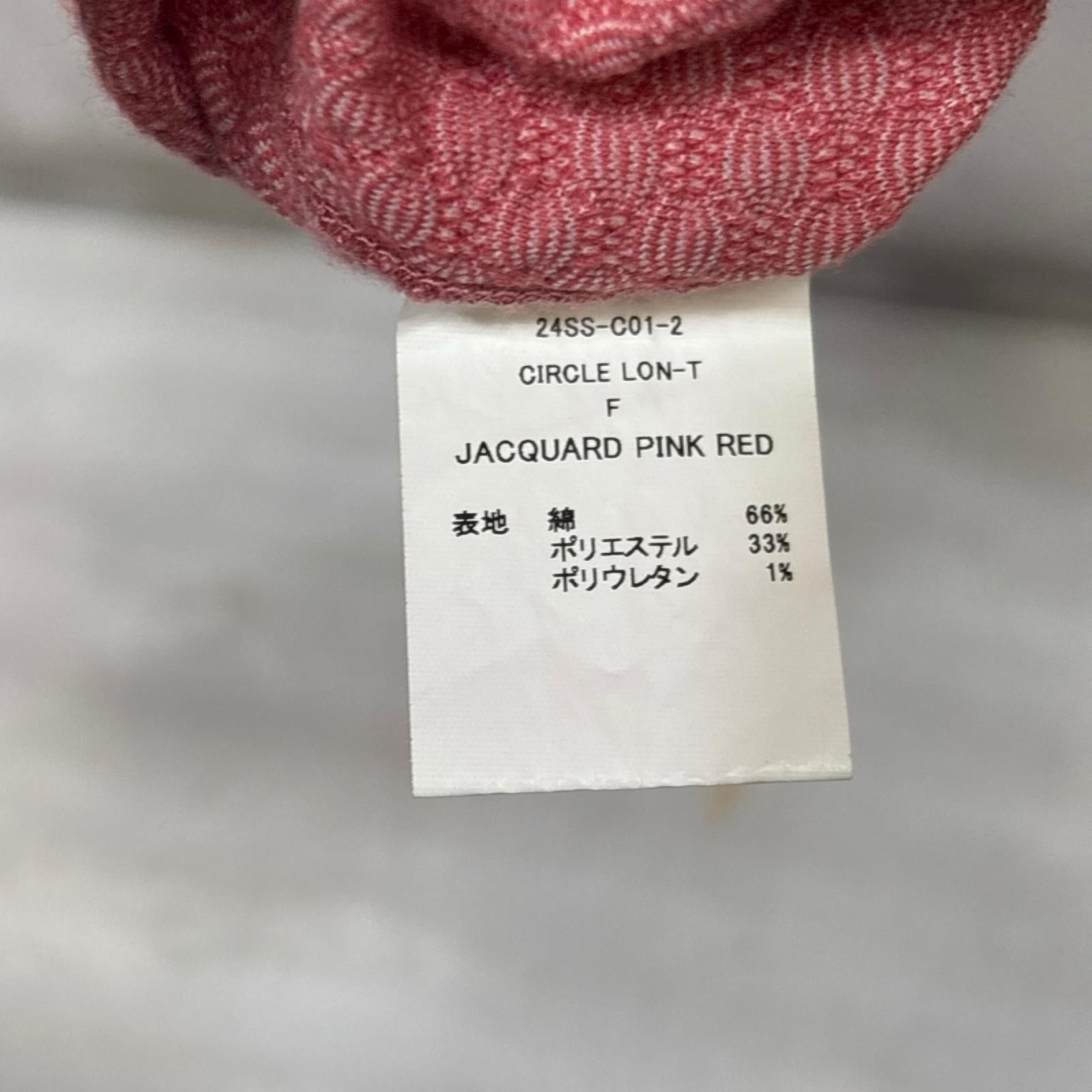 長袖Tシャツ 24SS CIRCLE LON T フリー ピンク