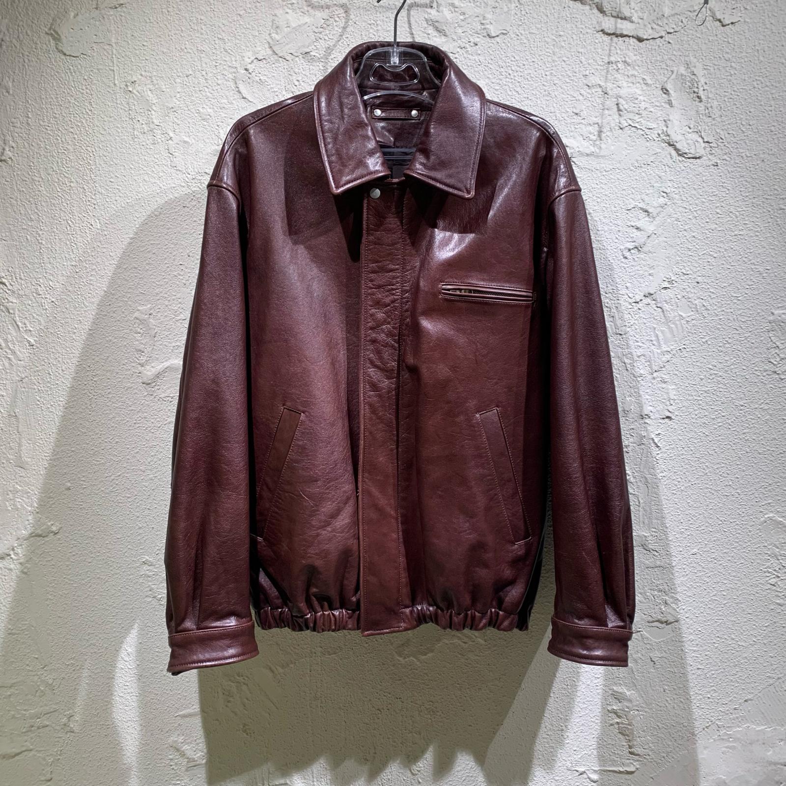 レザージャケット 26SS COW LEATHER VINTAGE ZIP JACKET S
