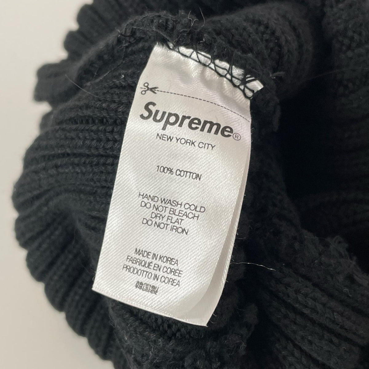ニットキャップ Overdyed Beanie 黒 ブラック