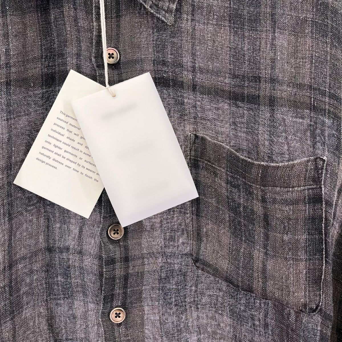 長袖シャツ Our Legacy 26SS ABOVE SHIRT リネンチェックシャツ 48 ブラウン 48 ブラウン