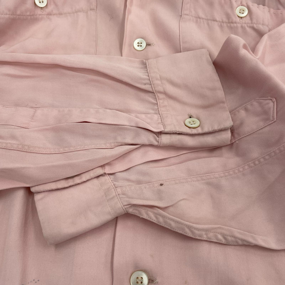 長袖シャツ 50s VAN HEUSEN VANGAB レーヨンギャバシャツ (M) ピンク M ピンク