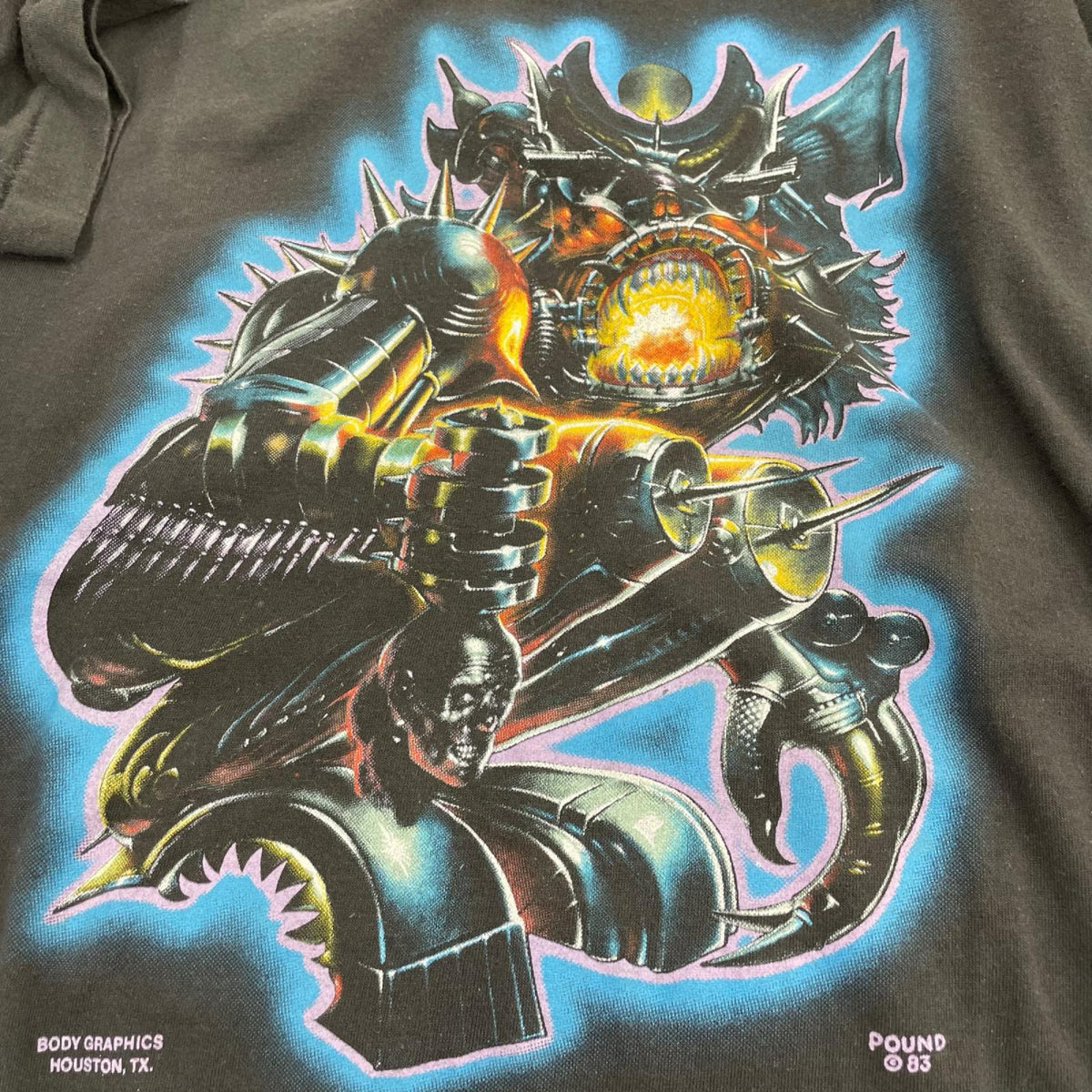 半袖Tシャツ 80s BODY GRAPHICS HOUSTON POUND 83 Tシャツ L ブラック