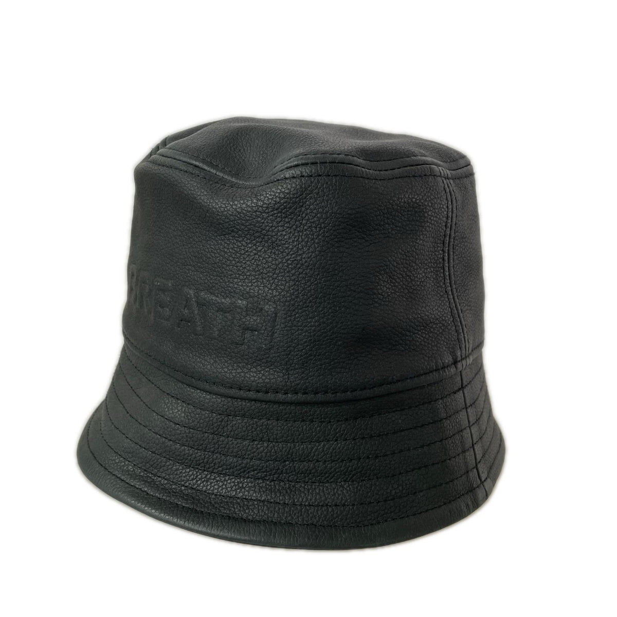ハット BREATH EMBOSS LEATHER HAT ブラック