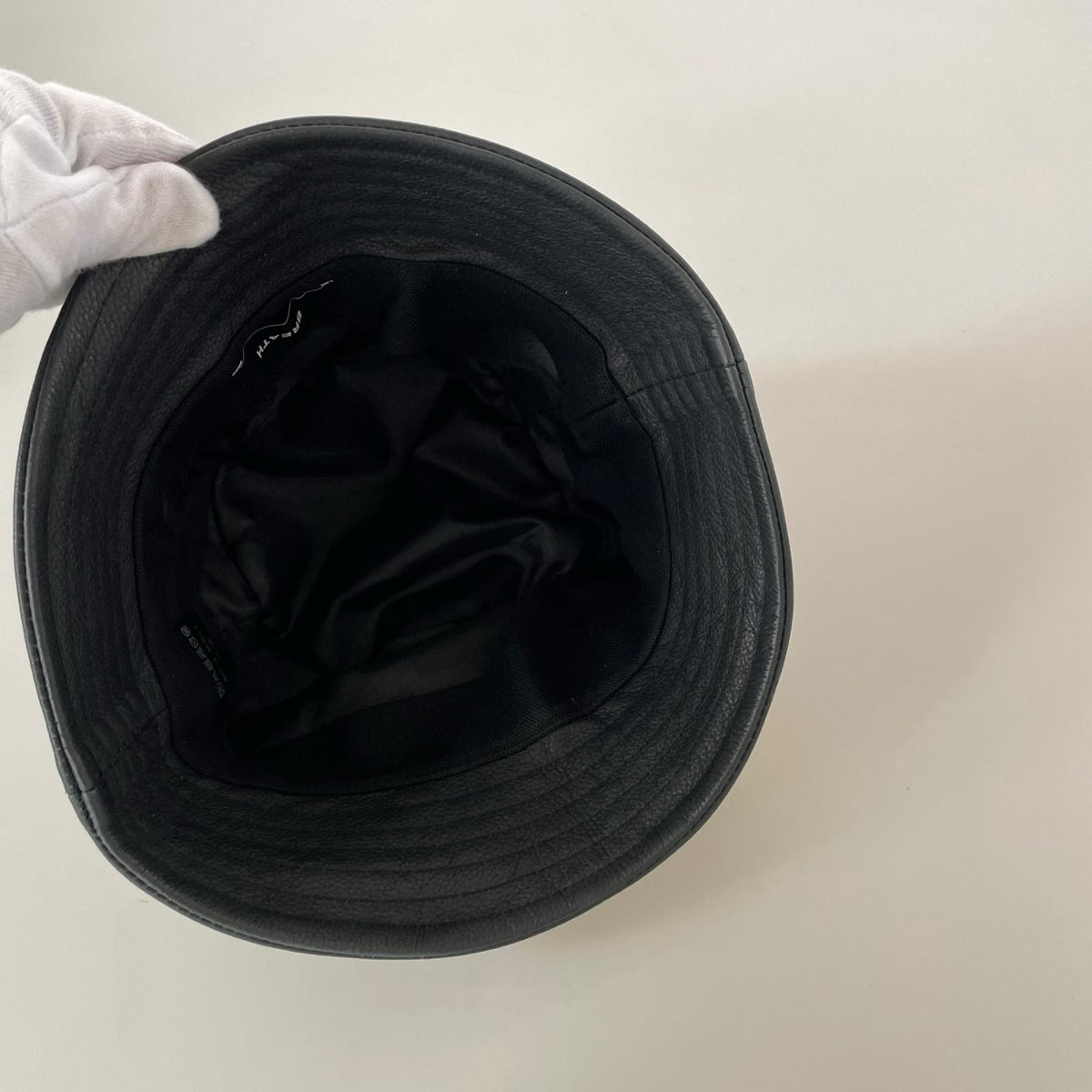 ハット BREATH EMBOSS LEATHER HAT ブラック