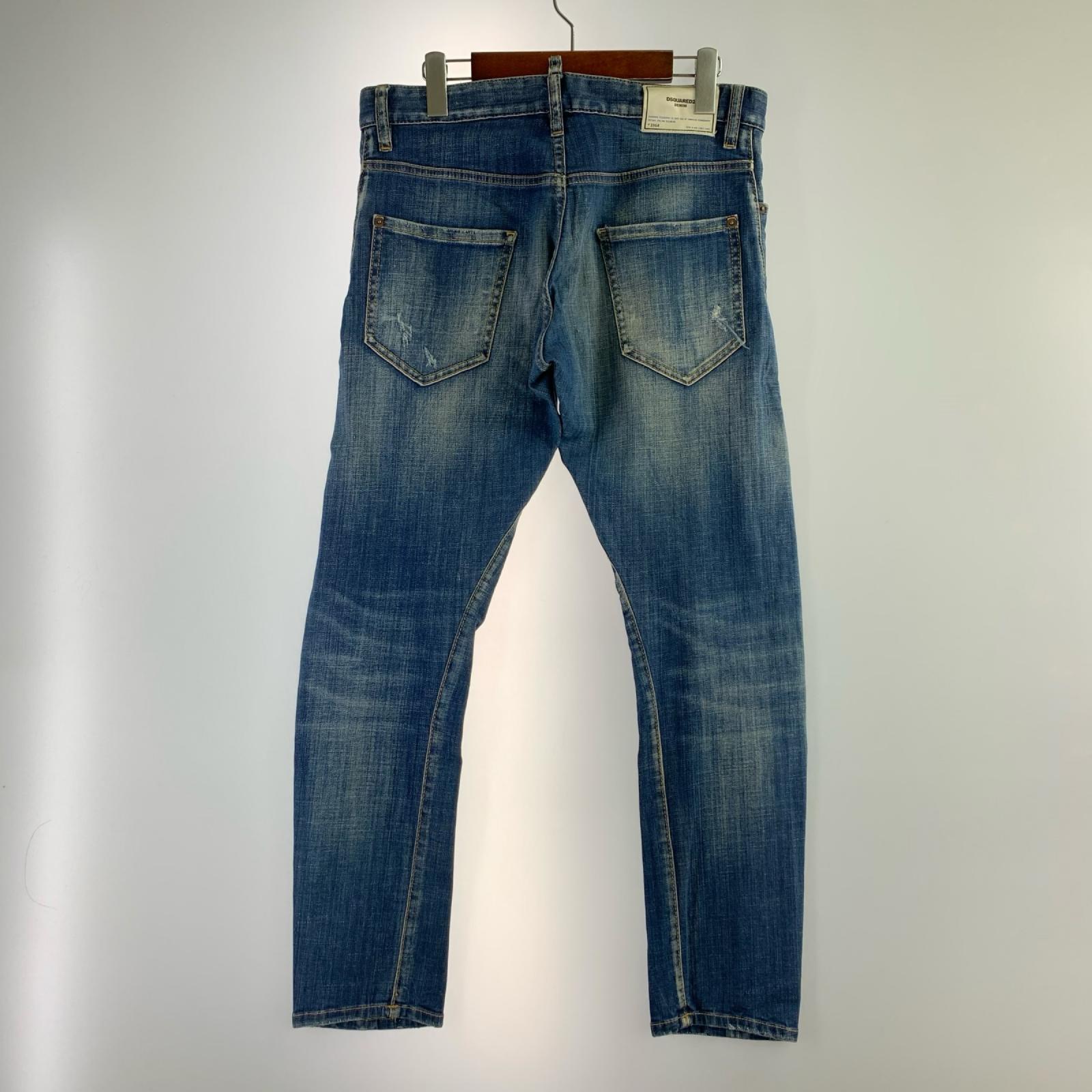 デニムパンツ DSQUARED2 ダメージ加工 デニムパンツ ブルー