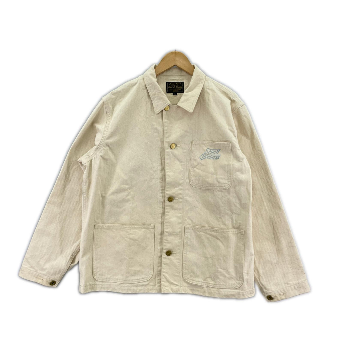 ジャケット HERRINGBONE COVERALL/サイズL L ホワイト