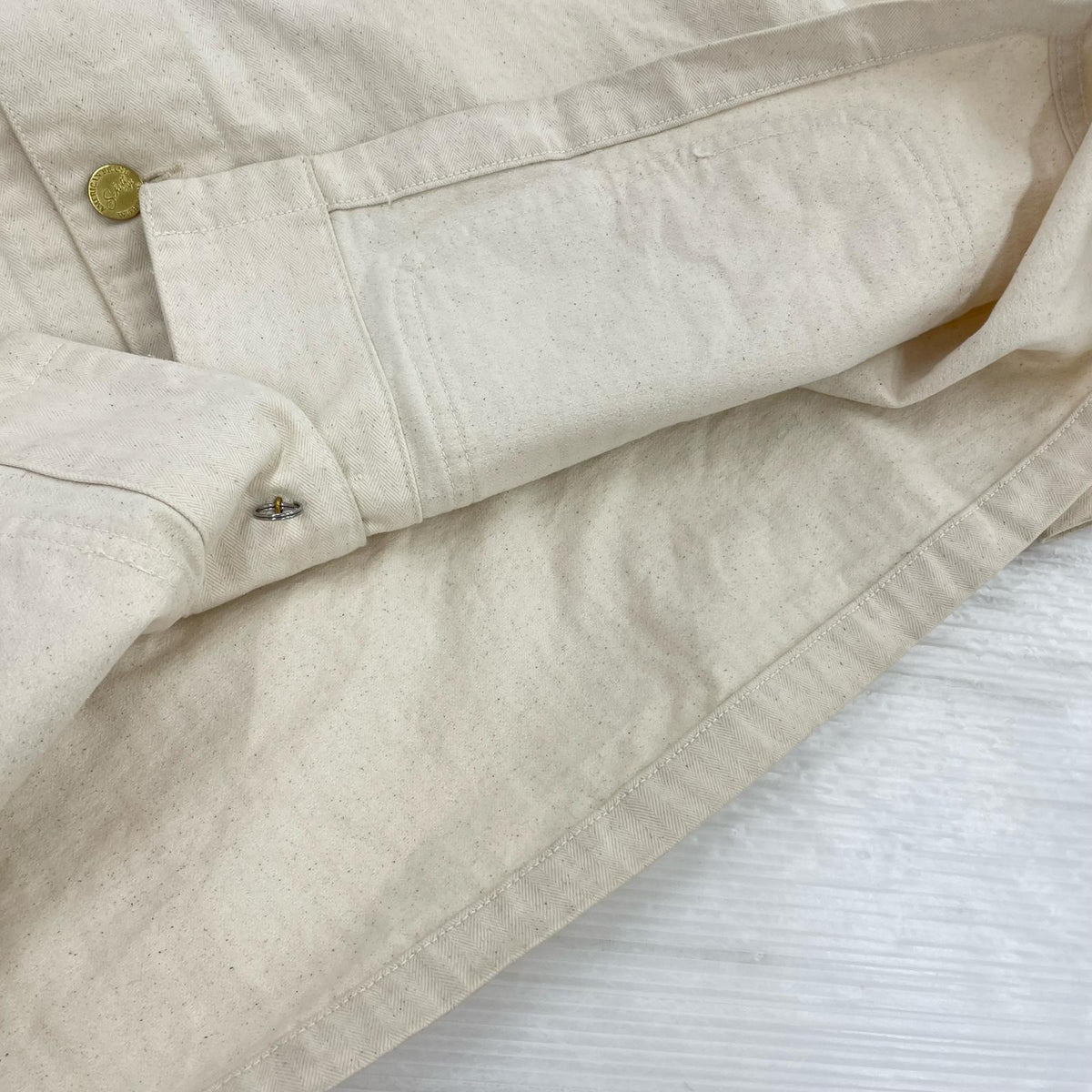 ジャケット HERRINGBONE COVERALL/サイズL L ホワイト