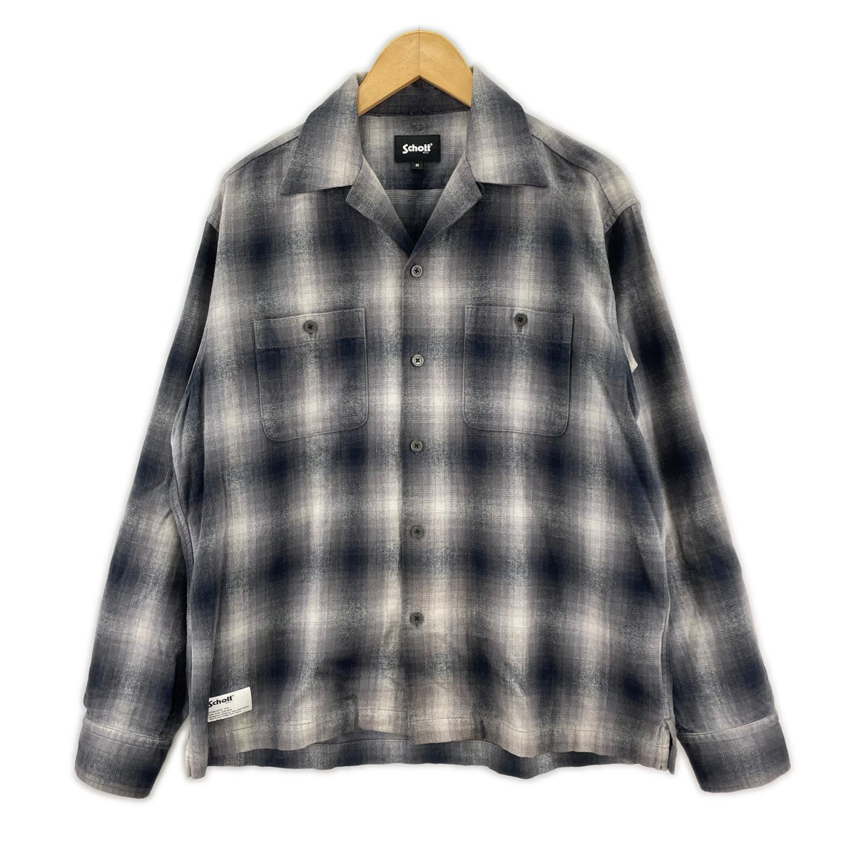 長袖シャツ OMBRE CHECK FLANNEL LS SHIRT/サイズM M ブラック