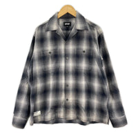 長袖シャツ OMBRE CHECK FLANNEL LS SHIRT/サイズM M ブラック