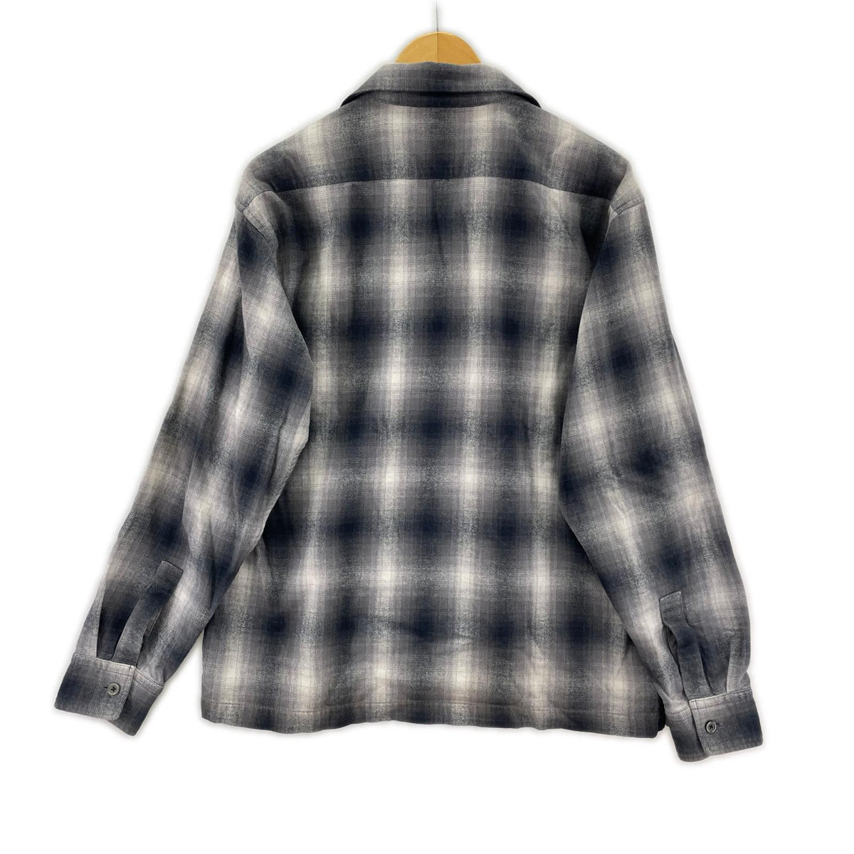 長袖シャツ OMBRE CHECK FLANNEL LS SHIRT/サイズM M ブラック