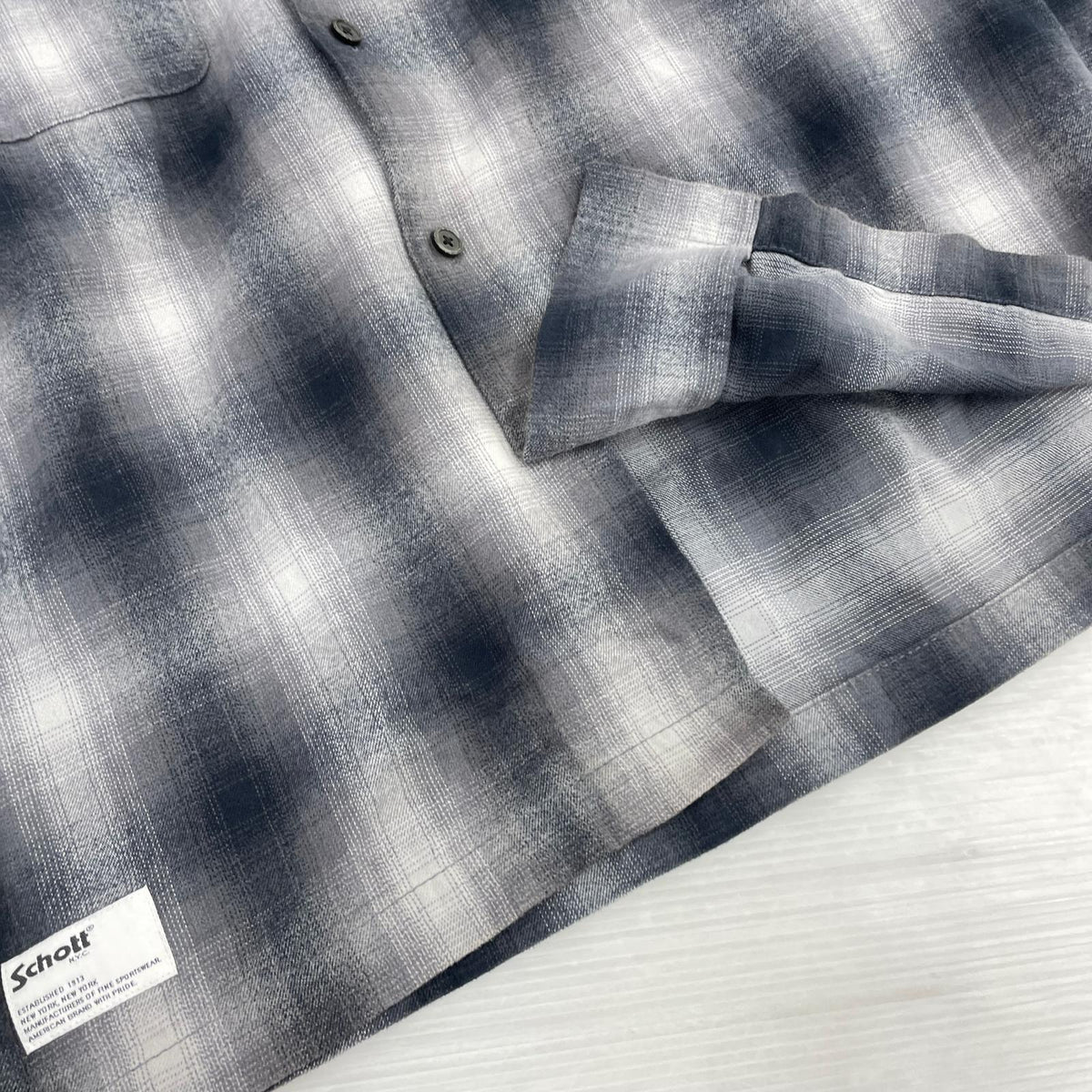 長袖シャツ OMBRE CHECK FLANNEL LS SHIRT/サイズM M ブラック