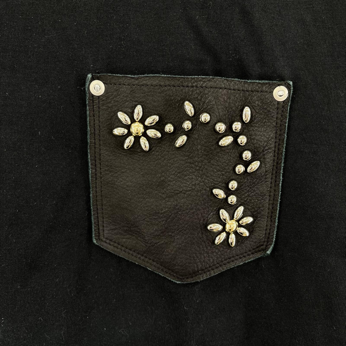 長袖Tシャツ DEER FLOWER STUDS LS T-SHIRT L ブラック