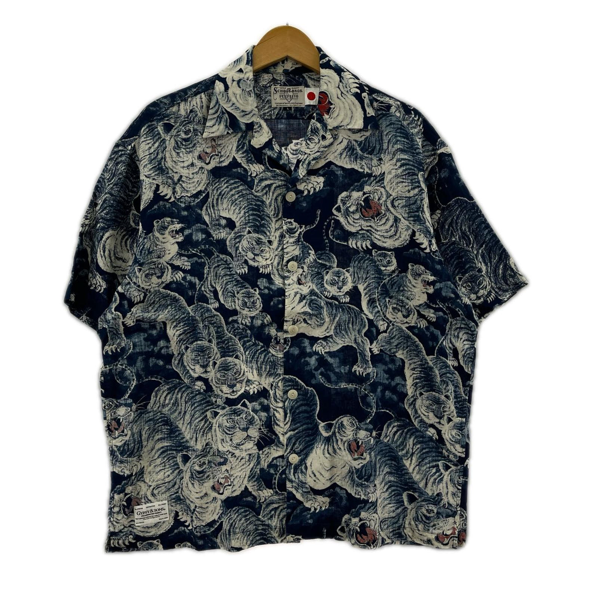 半袖シャツ GYPSY&SONS/INDIGO SHIRT/サイズL L ネイビー