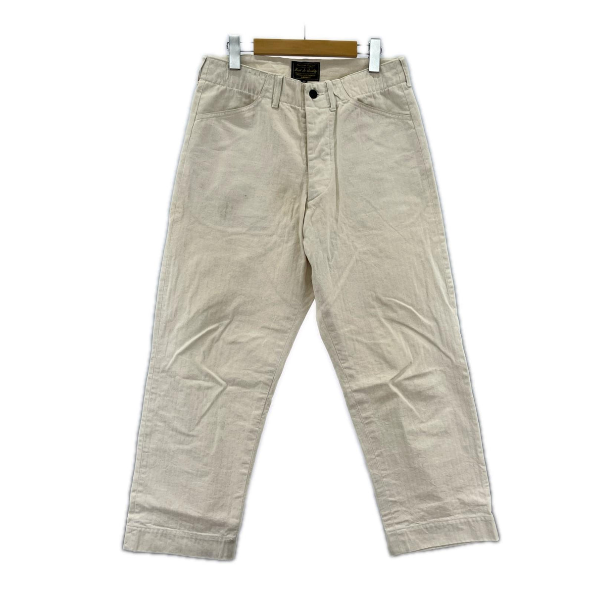 パンツ HERRINGBONE TROUSERS 32 ホワイト