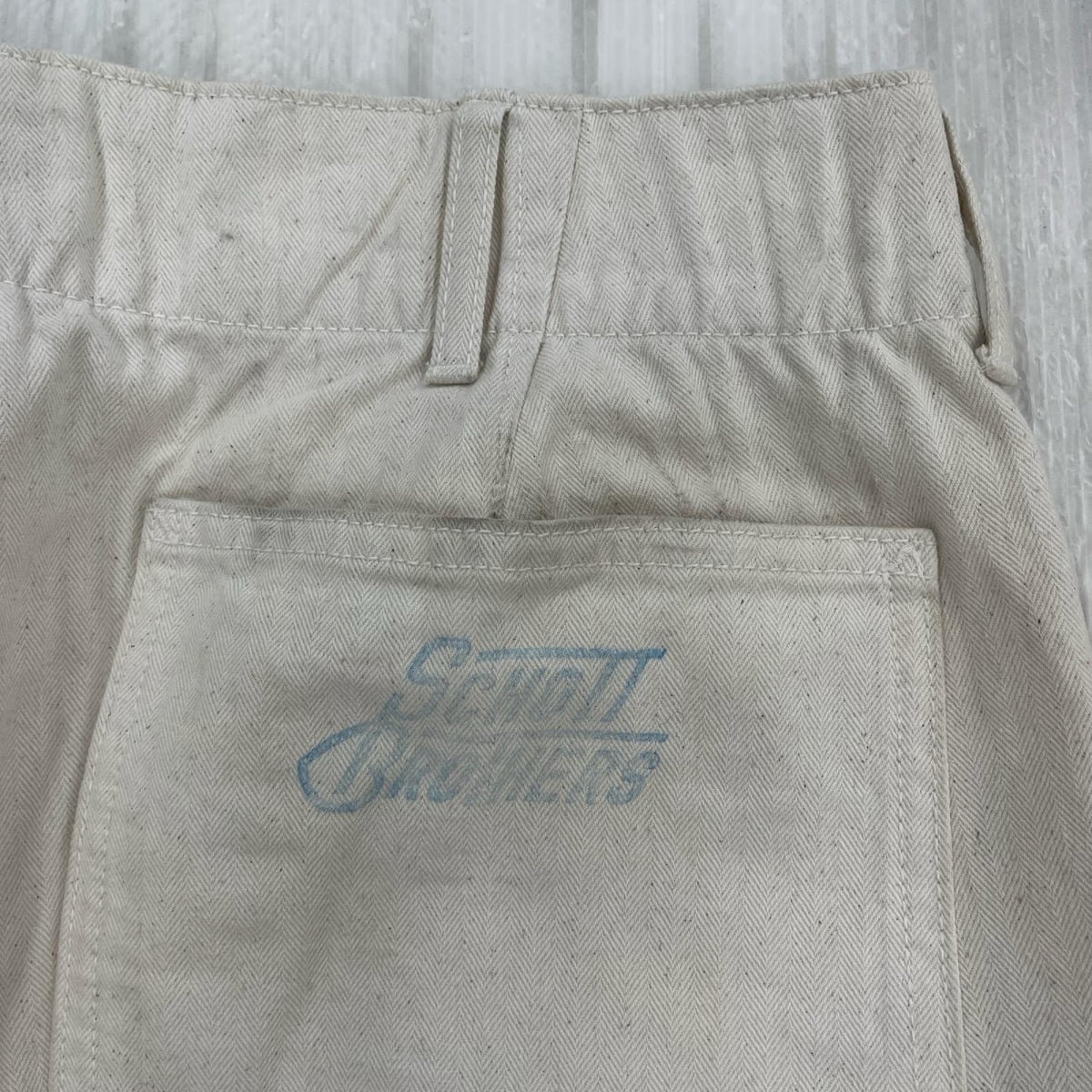 パンツ HERRINGBONE TROUSERS 32 ホワイト