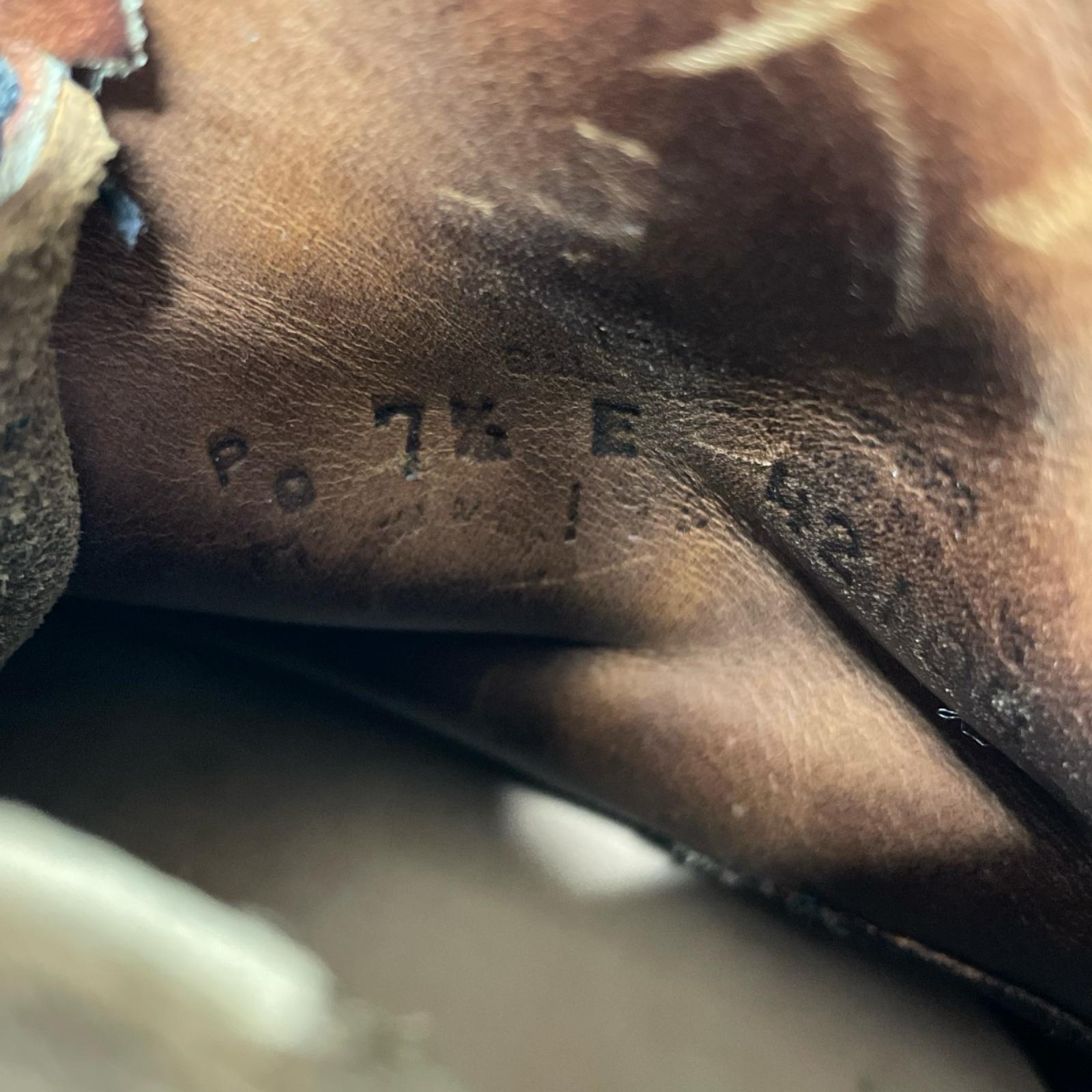 ブーツ 犬タグ 1950 カヌーモック アイリッシュセッター50周年 (US7.5E) ソール隙間あり ブラウン