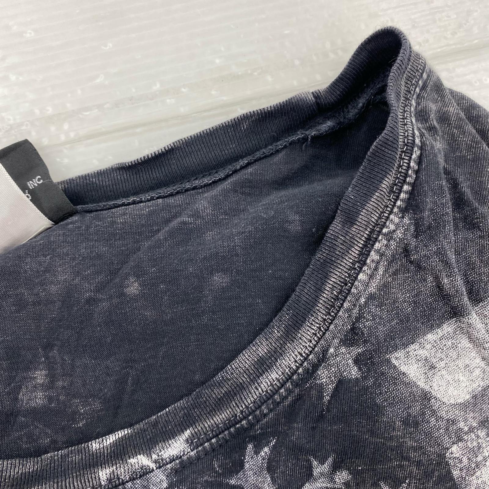 長袖Tシャツ Harley-Davidson 総柄L/Sカットソー 黒 (XXL) ブラック