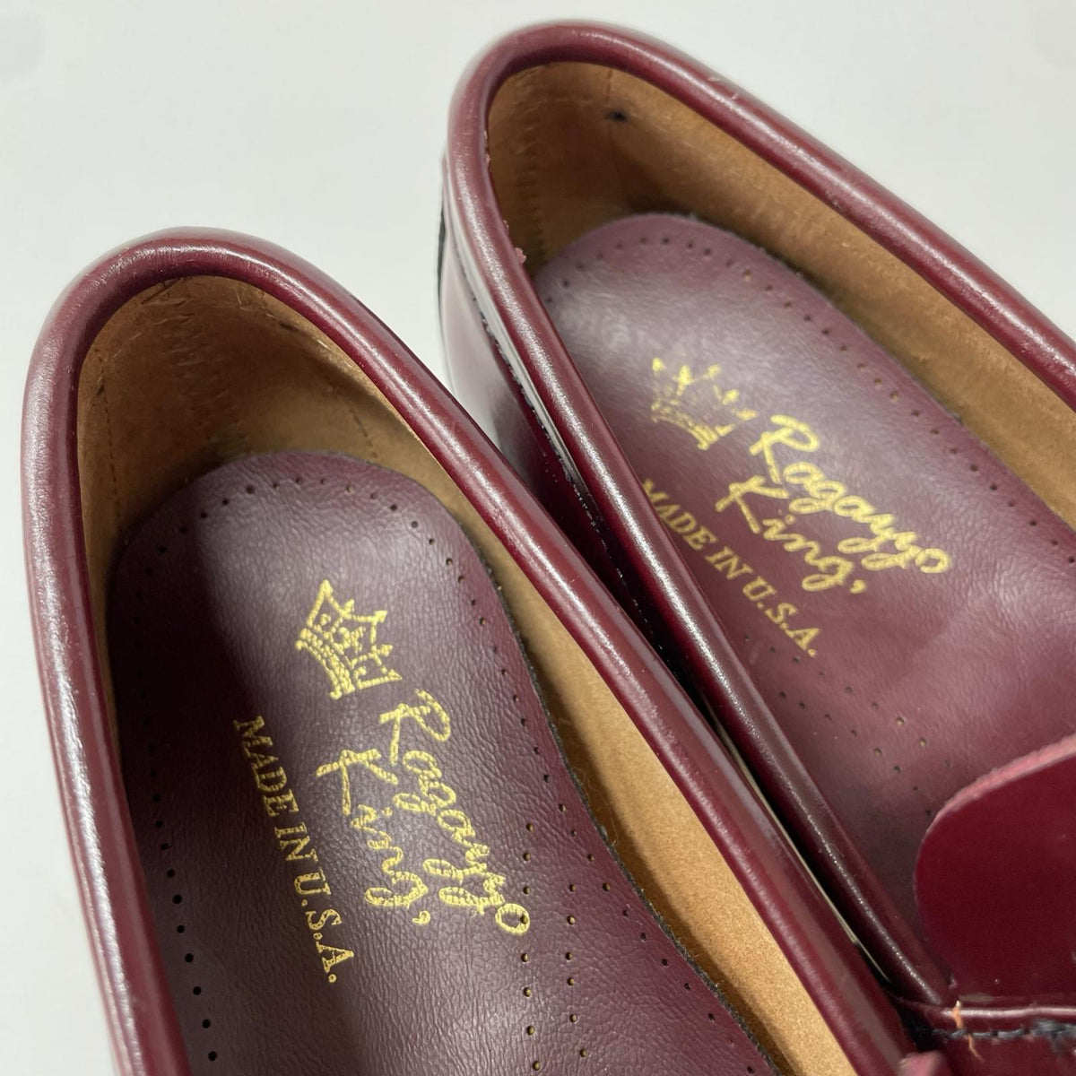 シューズ 80s頃 Ragazzo KING USA製 コインローファー 7 1/2D ブラウン