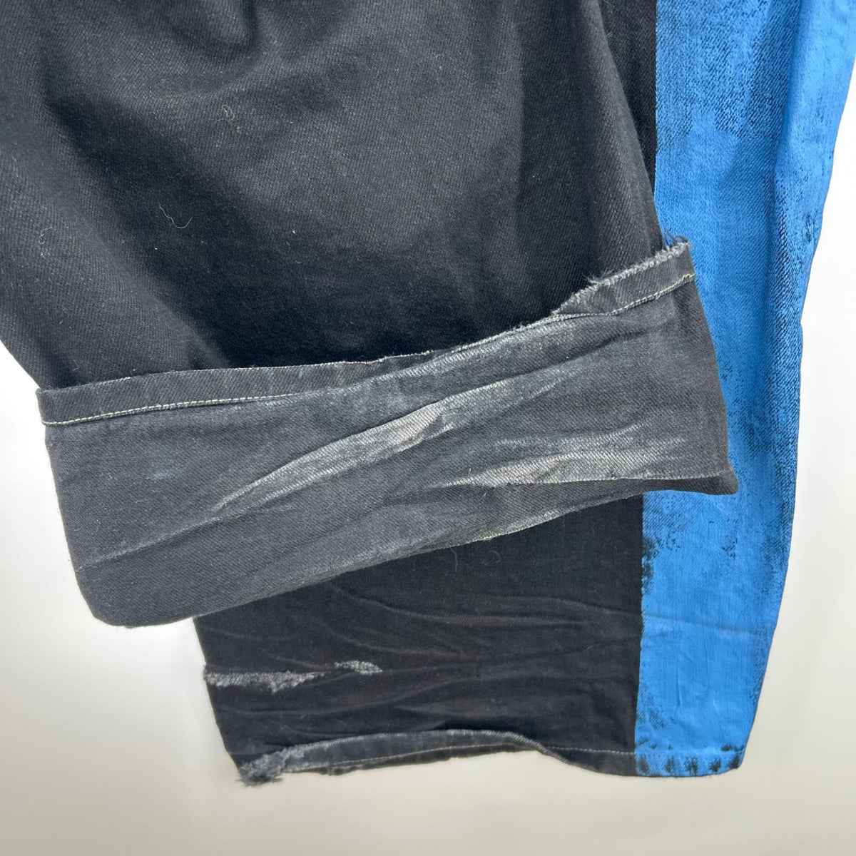 デニムパンツ YOKE 24AW PAINTED DENIM WIDE-LEG BUGGY PANTS 3 ブラック 3 ブラック