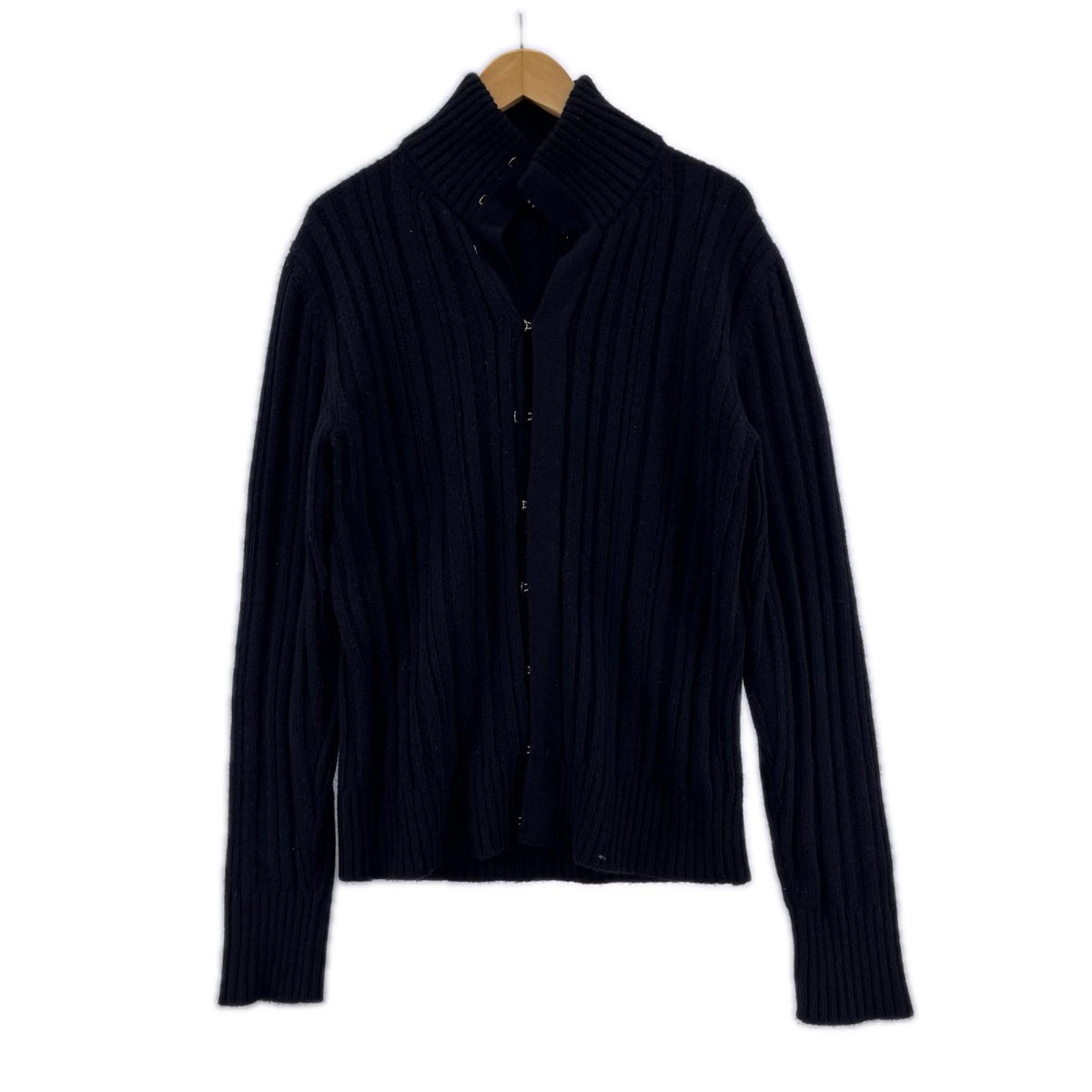 ジャケット DOLCE&GABBANA ハイネック フック ウールニットカーディガン 50 黒 50 ブラック
