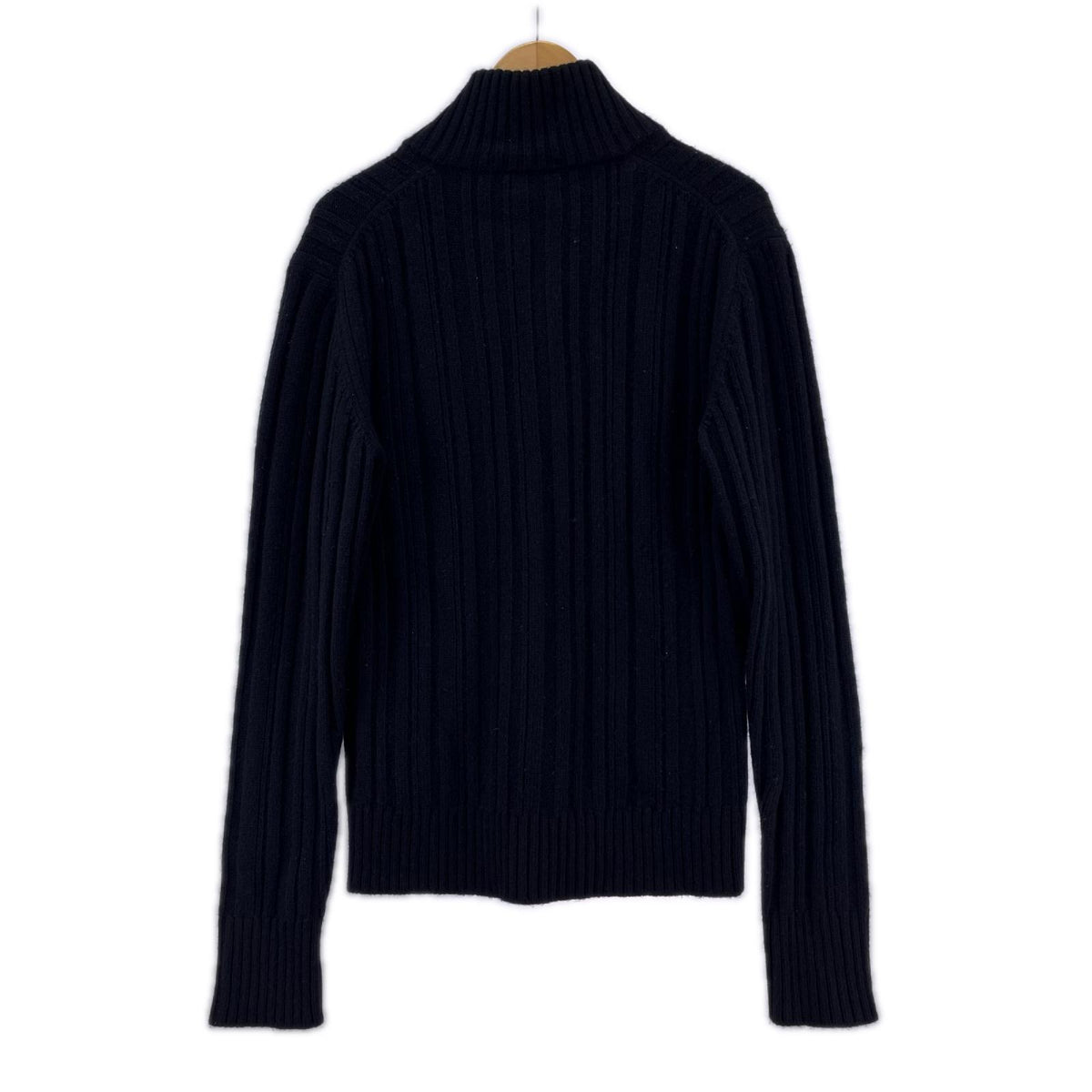 ジャケット DOLCE&GABBANA ハイネック フック ウールニットカーディガン 50 黒 50 ブラック