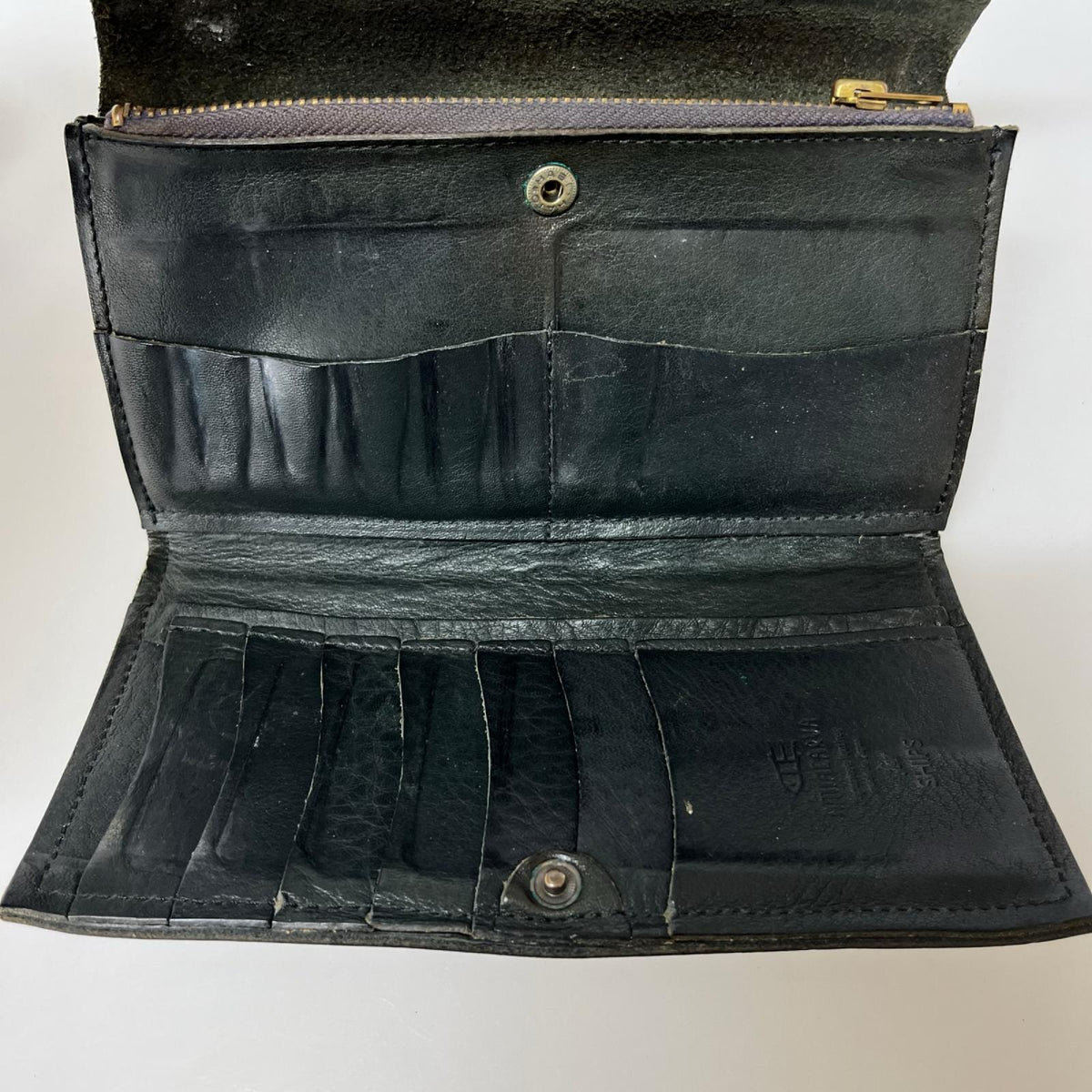 長財布 amiacalva ships レザー財布 ブラック
