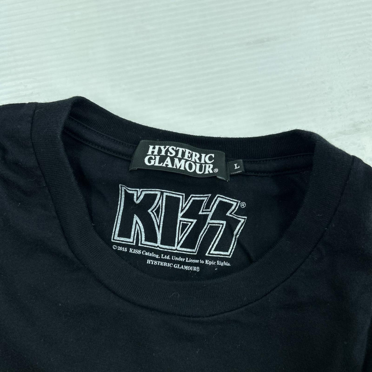 半袖Tシャツ KISS ブラック L L ブラック