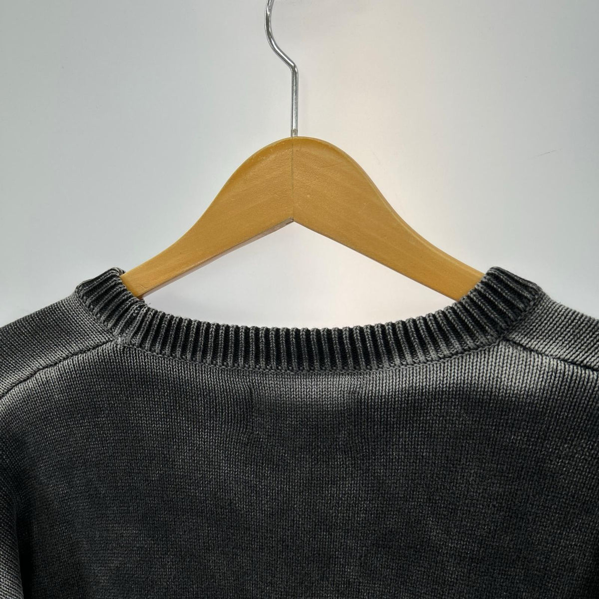 ニット Faded Cotton Crew (L) ブラック L ブラック