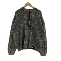 ニット WASHED CREWNECK CABLE SWEATER 24213NH-KNM01 グレー L グレー