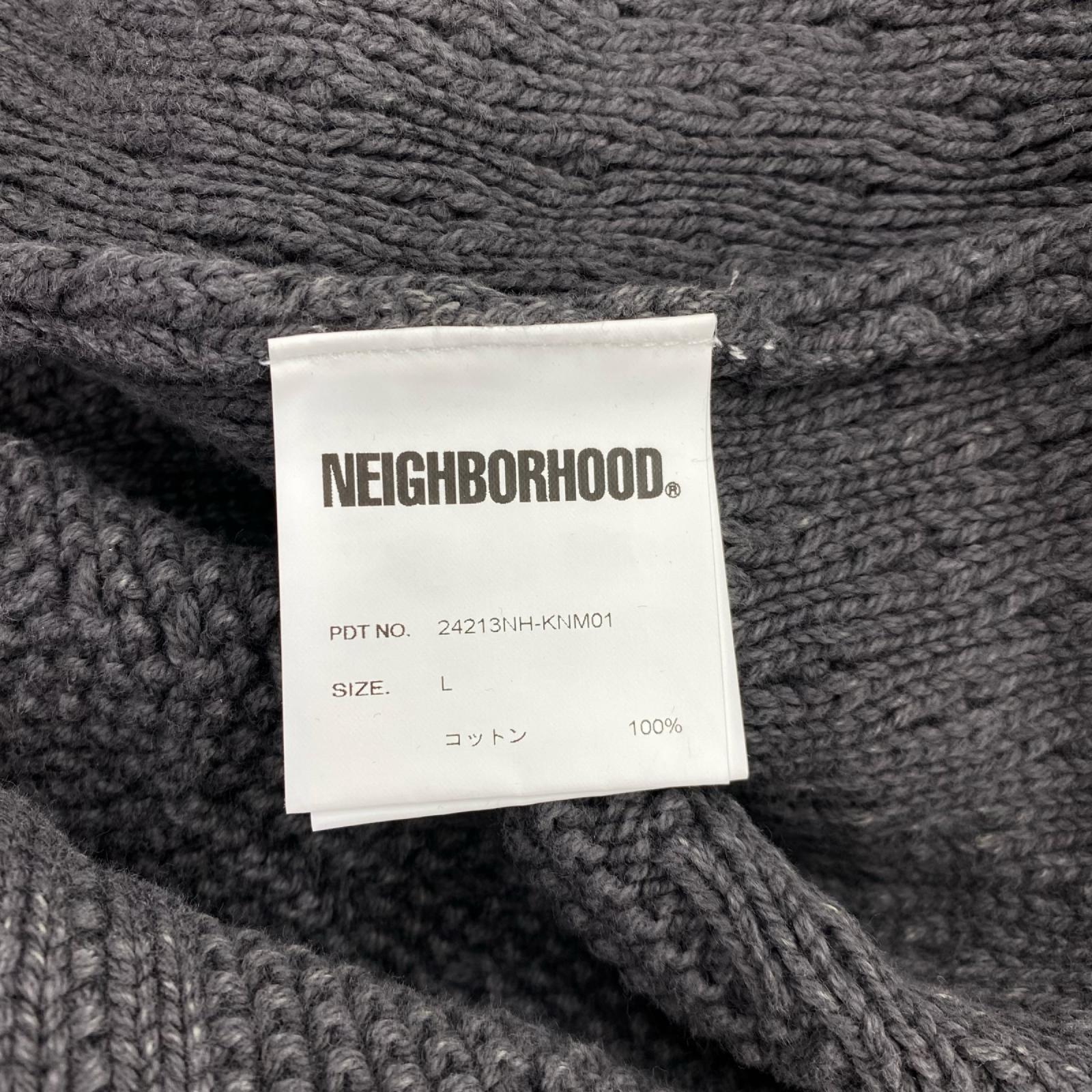 ニット WASHED CREWNECK CABLE SWEATER 24213NH-KNM01 グレー L グレー