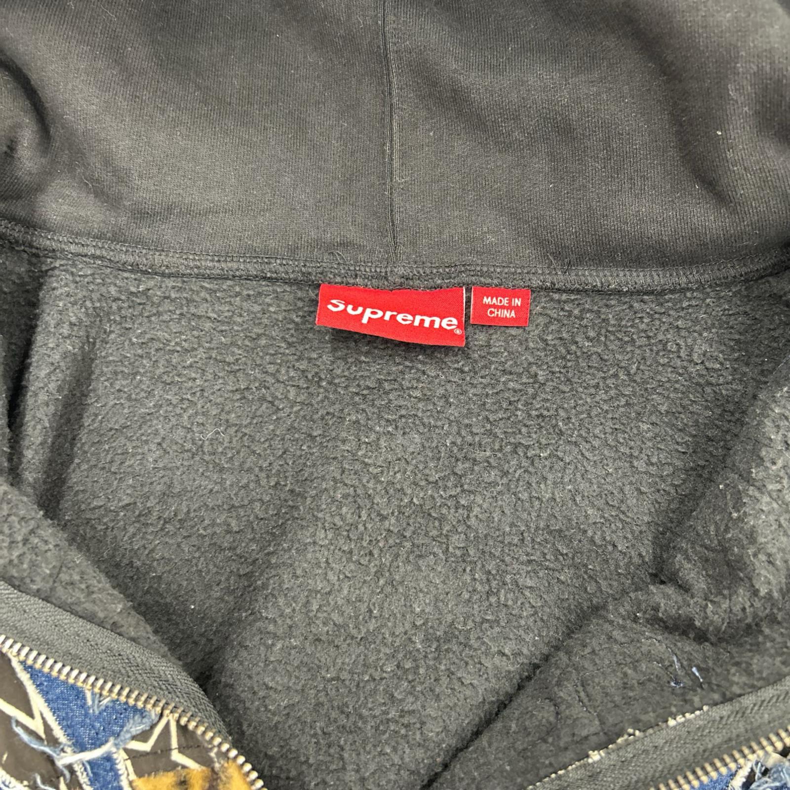 パーカー Patchwork Zip Up Hooded Sweatshirt/ブラック L ブラック