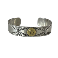 ブレスレット LARRY SMITH EAGLE HEAD STAMPED BRACELET シルバー