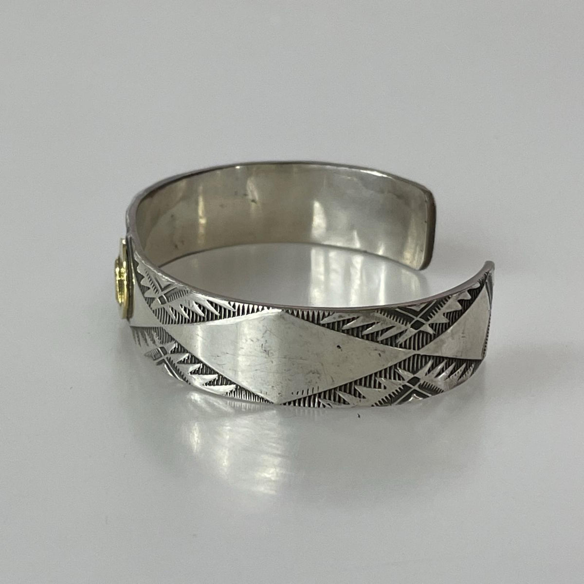 ブレスレット LARRY SMITH EAGLE HEAD STAMPED BRACELET シルバー