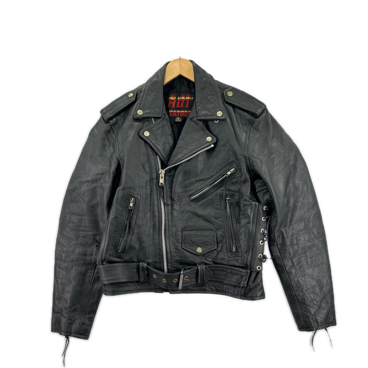 ジャケット HOT LEATHER ライダース ジャケット ブラック